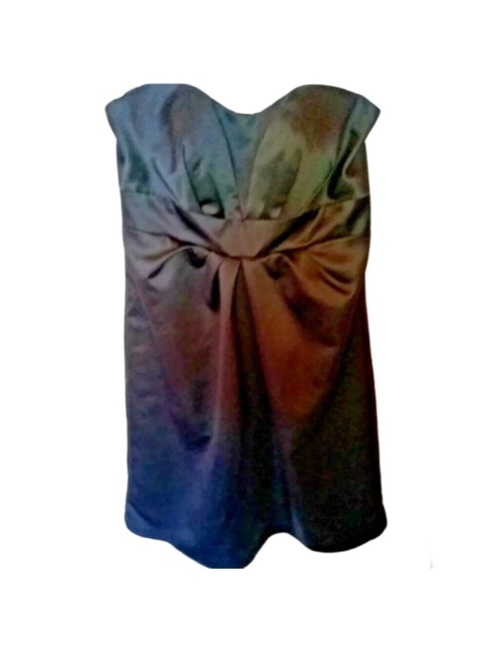 Vintage Black Satin Strapless Dress Midi from Pretty Maids Women's Size 14